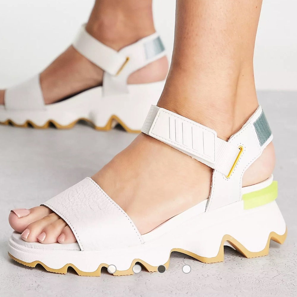 Sorel White Multicolor Wave Sandals - Picture 4 of 16